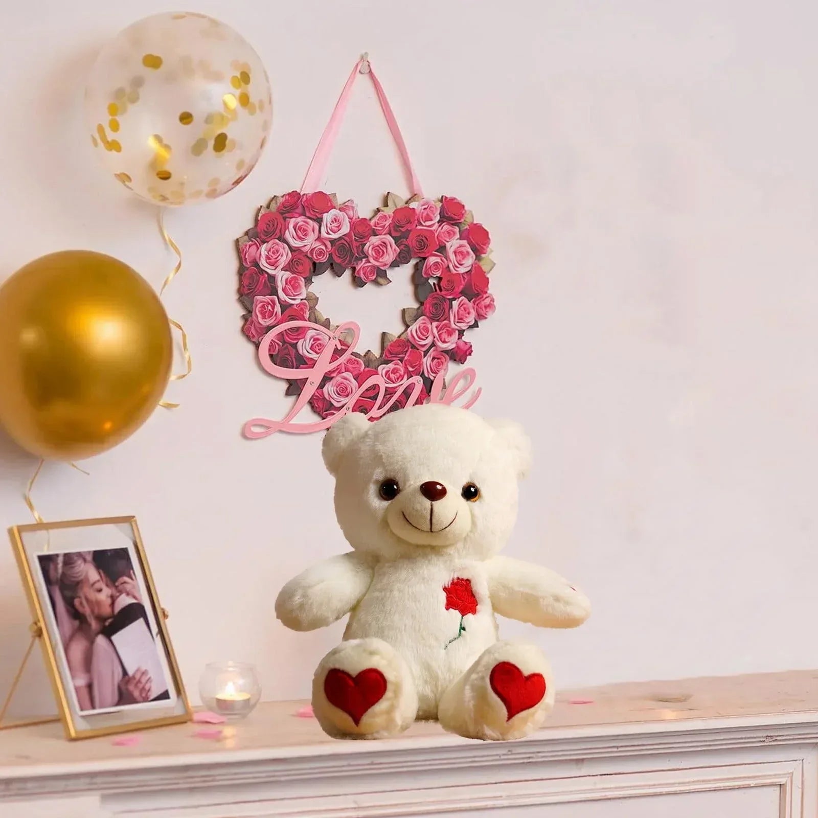 Creative Light Up LED Inductive Teddy Bear Stuffed Animals Plush Toy Colorful Glowing Teddy Bear