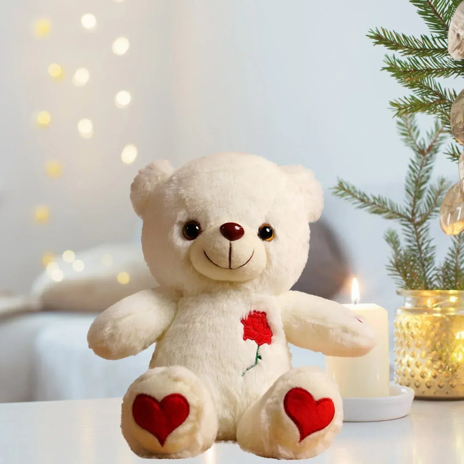Creative Light Up LED Inductive Teddy Bear Stuffed Animals Plush Toy Colorful Glowing Teddy Bear