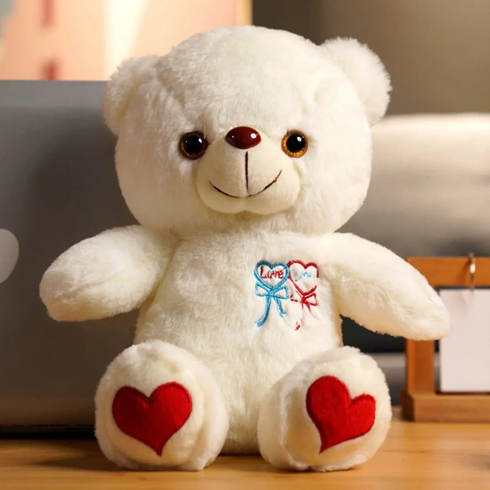 Creative Light Up LED Inductive Teddy Bear Stuffed Animals Plush Toy Colorful Glowing Teddy Bear