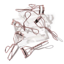 Set of two rose gold metal eyelash curlers