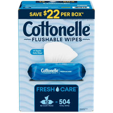 Cottonelle Fresh Care flushable wipes 12 count box with 504 total wipes