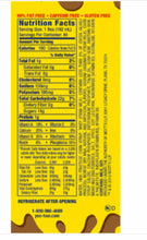 Yoo-hoo chocolate drink nutrition facts panel on box