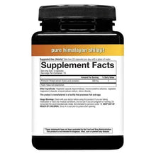 youtheory Shilajit men's formula supplement bottle with Supplement Facts label panel