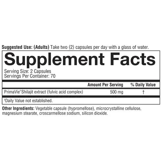 youtheory Shilajit, Men's Formula, 140 Vegetarian Capsules